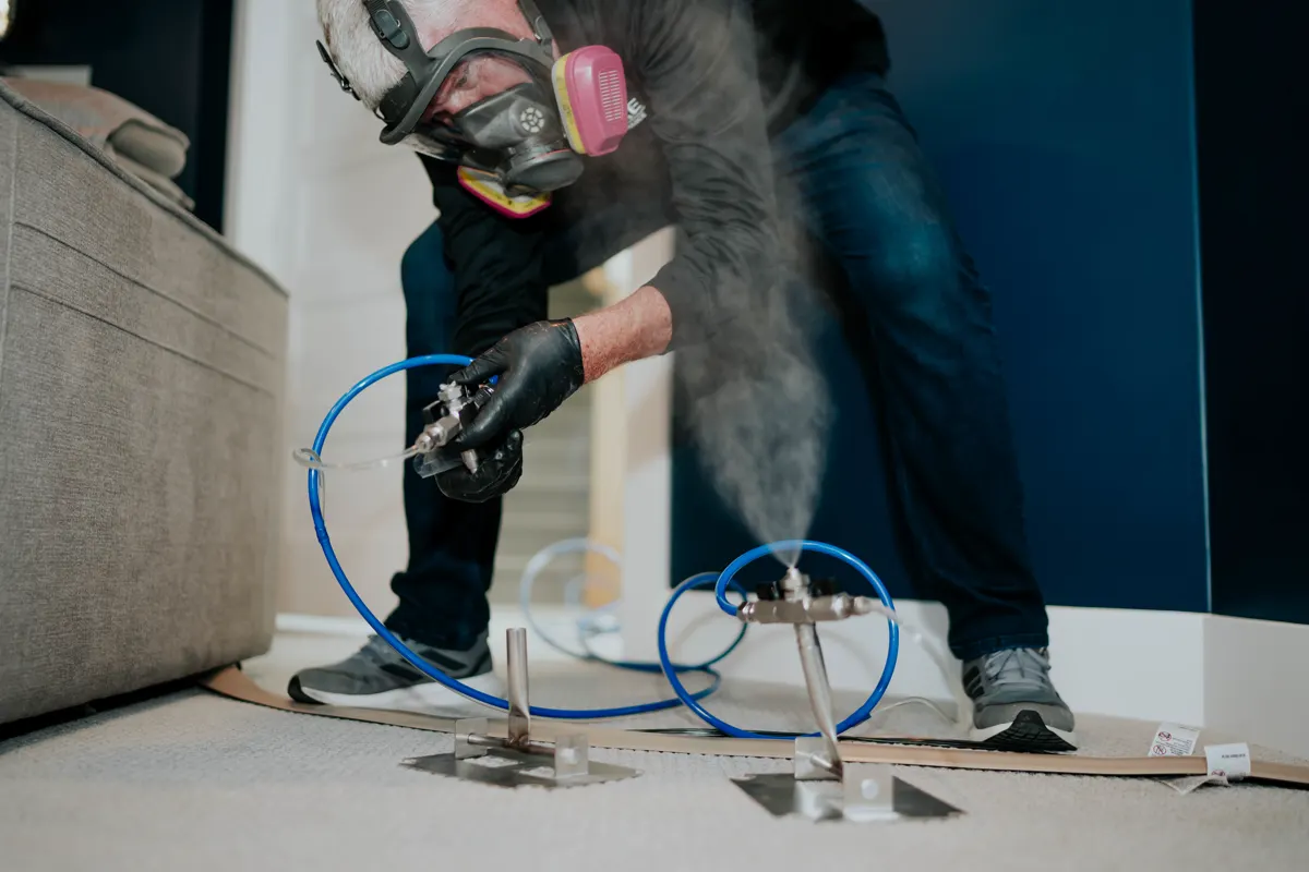 VaPURE&trade; treatment equipment set up for an odor job